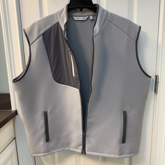Peter Millar Squallblock Full Zip Vest Water Resistant Gale Gray Size 2X - Picture 3 of 9